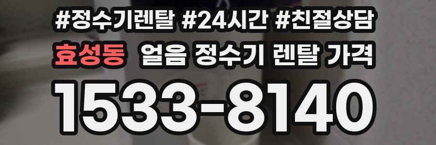 효성동 얼음 정수기 렌탈 가격