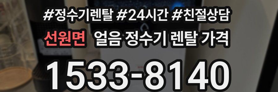 선원면 얼음 정수기 렌탈 가격