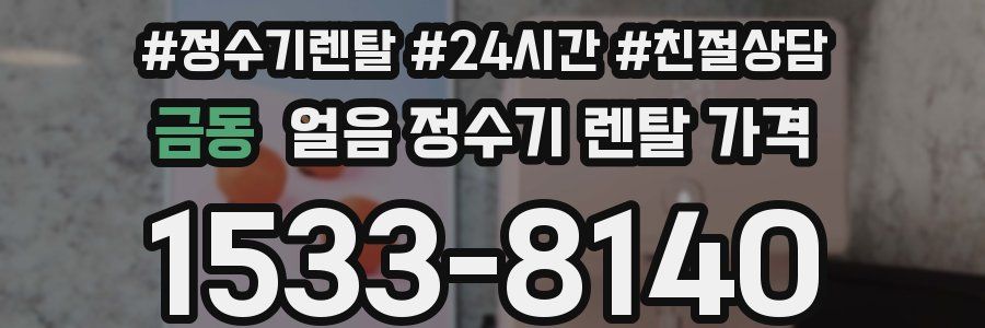 금동 얼음 정수기 렌탈 가격