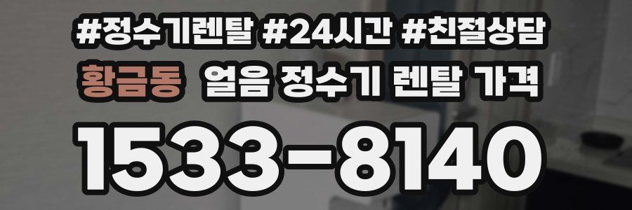 황금동 얼음 정수기 렌탈 가격