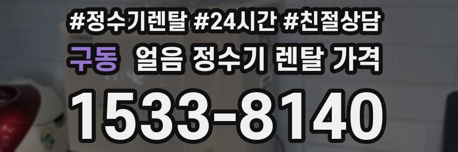 구동 얼음 정수기 렌탈 가격