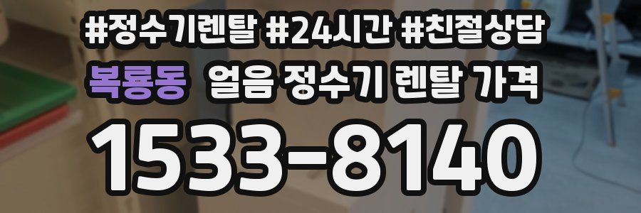 복룡동 얼음 정수기 렌탈 가격