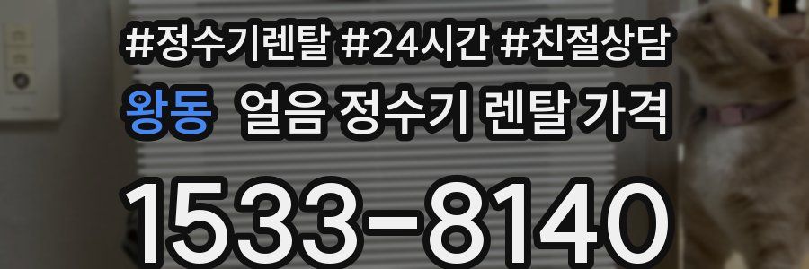 왕동 얼음 정수기 렌탈 가격