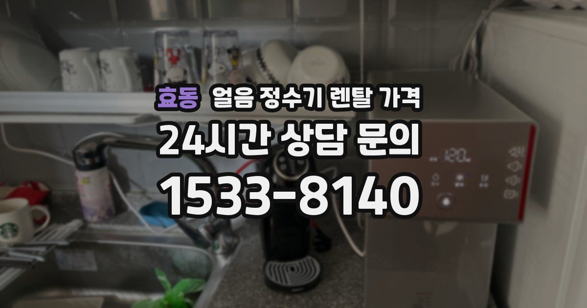 효동 얼음 정수기 렌탈 가격