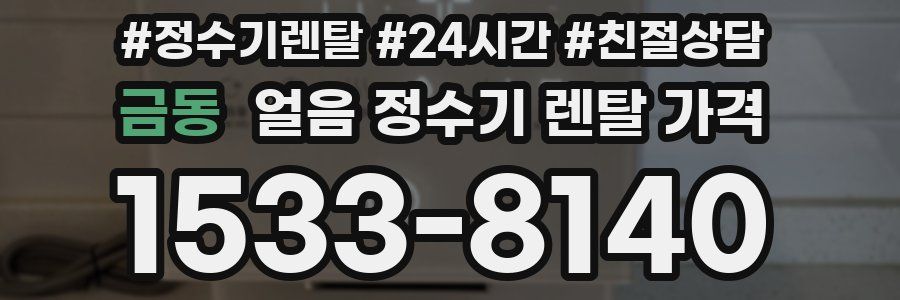 금동 얼음 정수기 렌탈 가격
