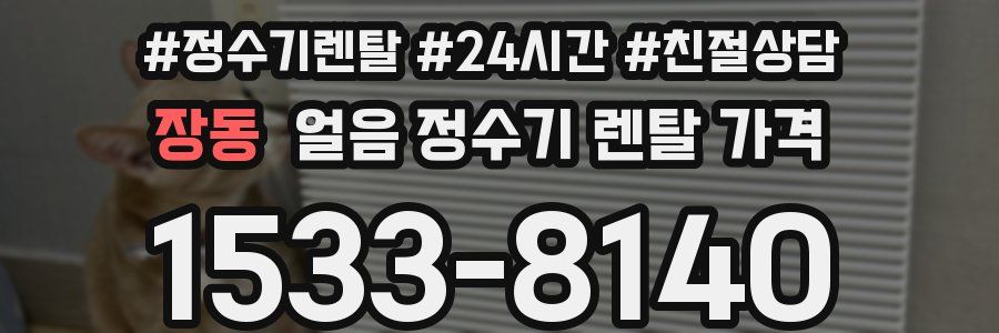 장동 얼음 정수기 렌탈 가격