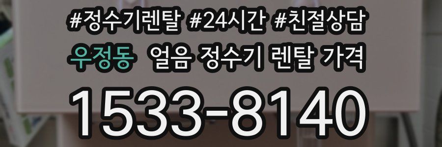 우정동 얼음 정수기 렌탈 가격