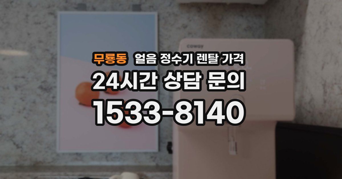 무룡동 얼음 정수기 렌탈 가격