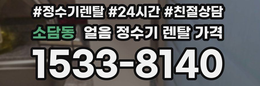 소담동 얼음 정수기 렌탈 가격