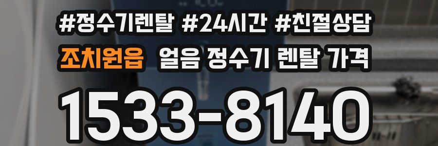 조치원읍 얼음 정수기 렌탈 가격