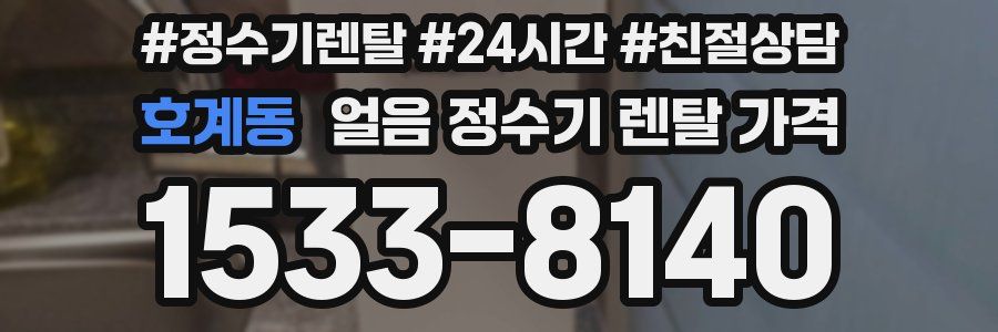 호계동 얼음 정수기 렌탈 가격