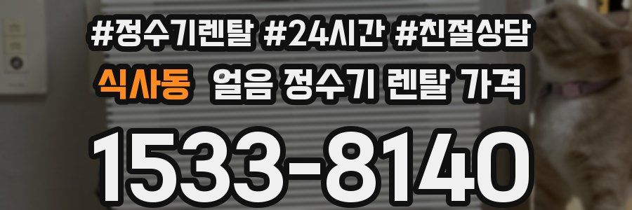 식사동 얼음 정수기 렌탈 가격