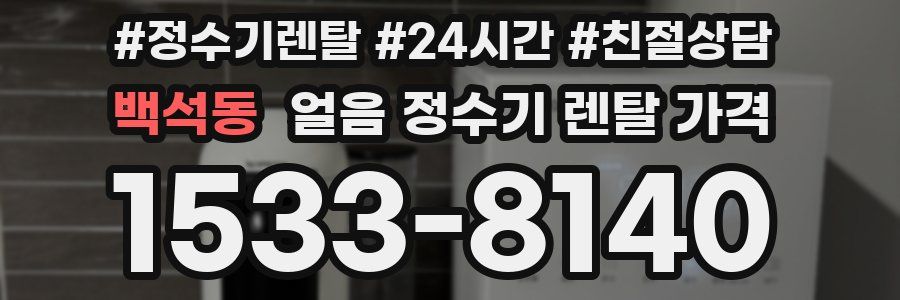 백석동 얼음 정수기 렌탈 가격