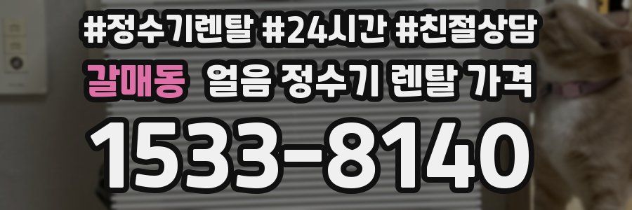 갈매동 얼음 정수기 렌탈 가격