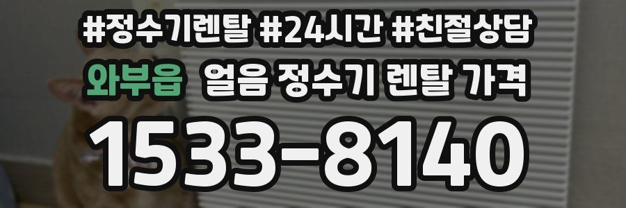 와부읍 얼음 정수기 렌탈 가격