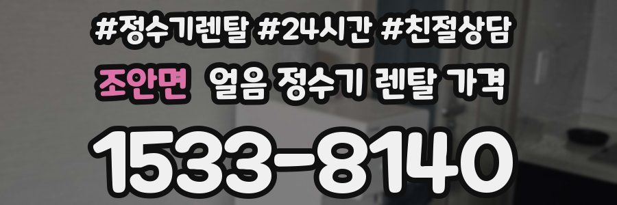 조안면 얼음 정수기 렌탈 가격