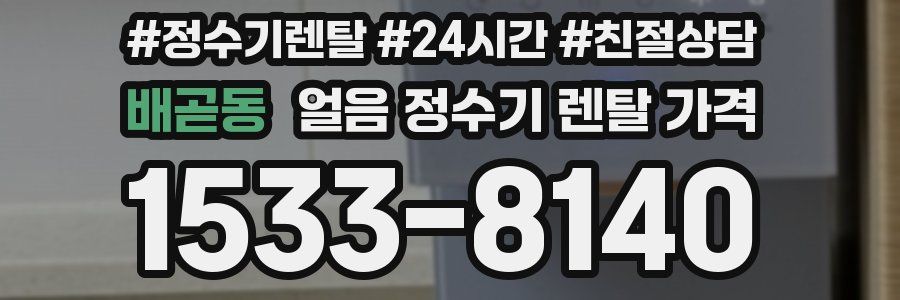 배곧동 얼음 정수기 렌탈 가격