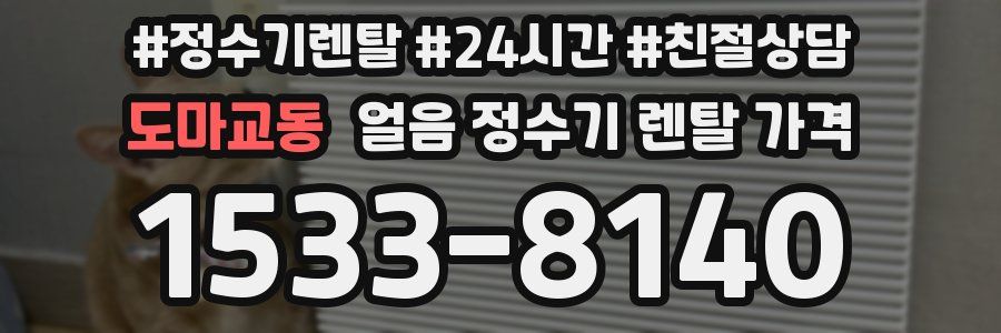 도마교동 얼음 정수기 렌탈 가격