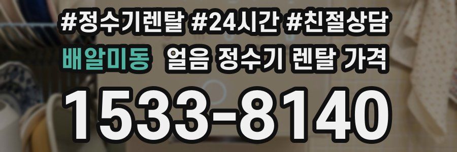 배알미동 얼음 정수기 렌탈 가격