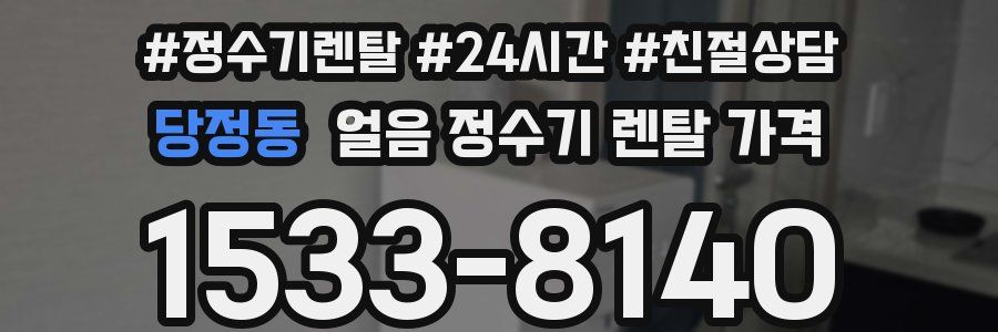 당정동 얼음 정수기 렌탈 가격