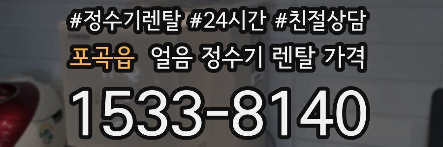 포곡읍 얼음 정수기 렌탈 가격