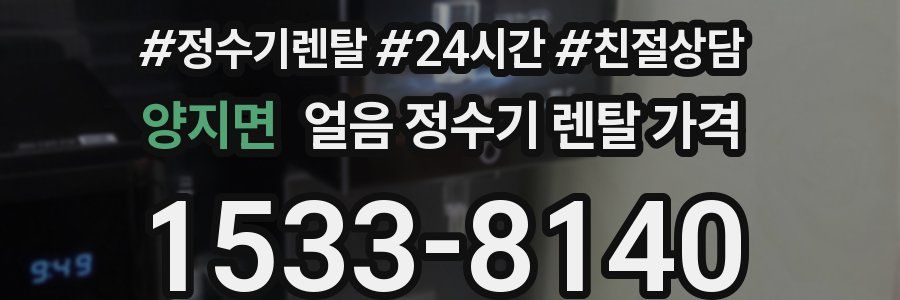 양지면 얼음 정수기 렌탈 가격