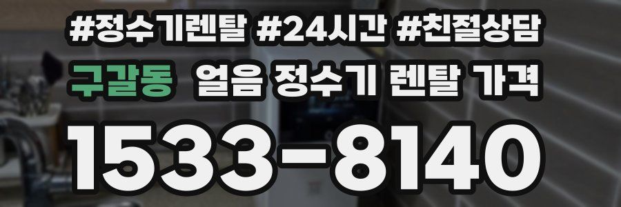 구갈동 얼음 정수기 렌탈 가격