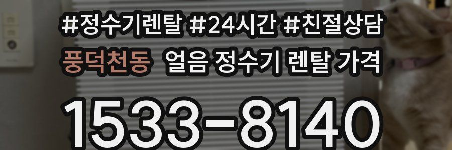 풍덕천동 얼음 정수기 렌탈 가격