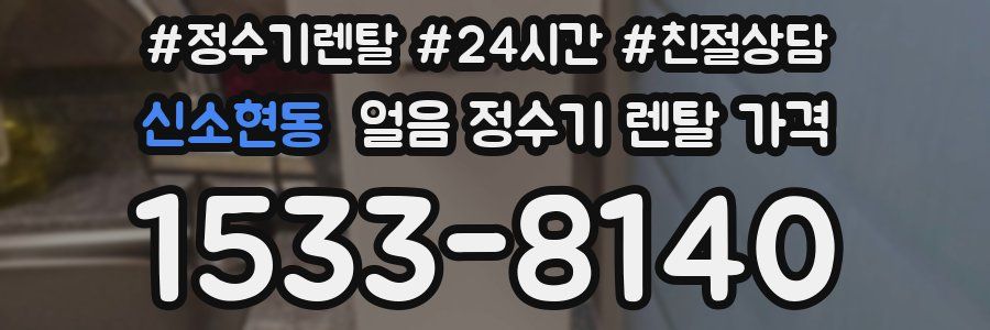 신소현동 얼음 정수기 렌탈 가격