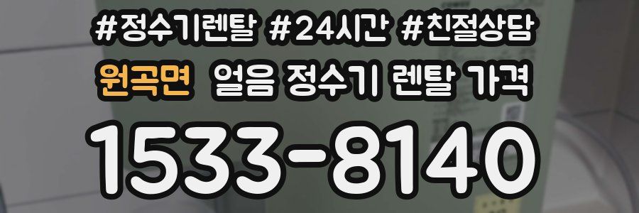 원곡면 얼음 정수기 렌탈 가격