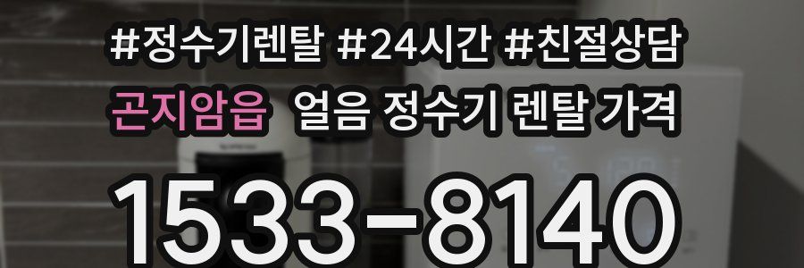 곤지암읍 얼음 정수기 렌탈 가격