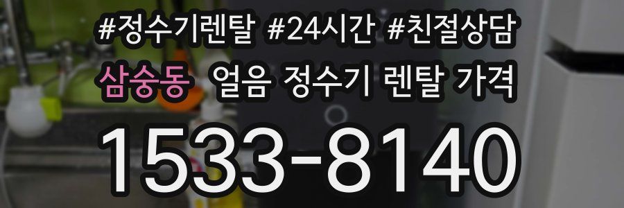 삼숭동 얼음 정수기 렌탈 가격