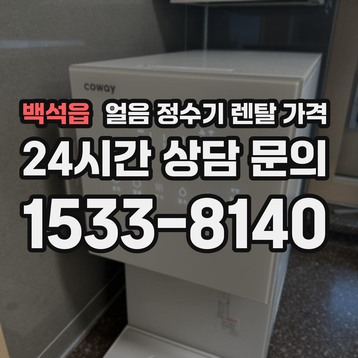 백석읍 얼음 정수기 렌탈 가격 싱크대형과 스탠드형 비교