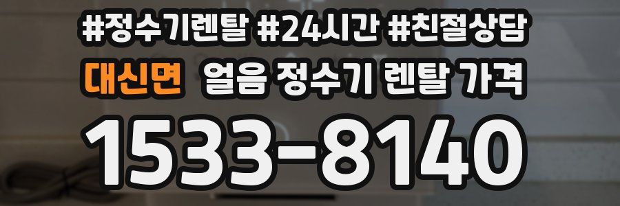 대신면 얼음 정수기 렌탈 가격