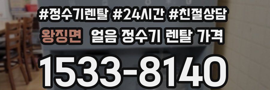 왕징면 얼음 정수기 렌탈 가격