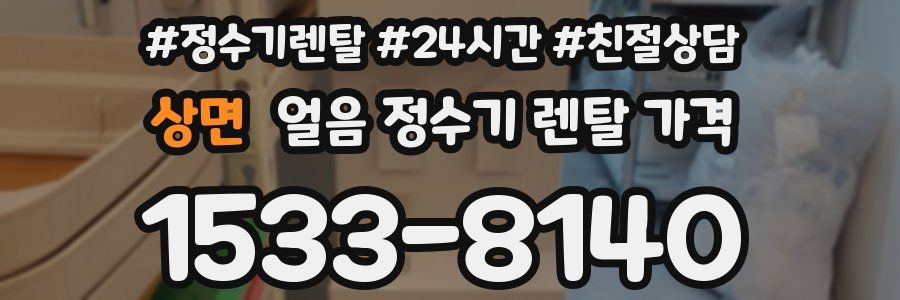 상면 얼음 정수기 렌탈 가격