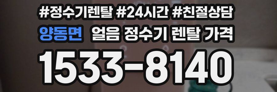 양동면 얼음 정수기 렌탈 가격