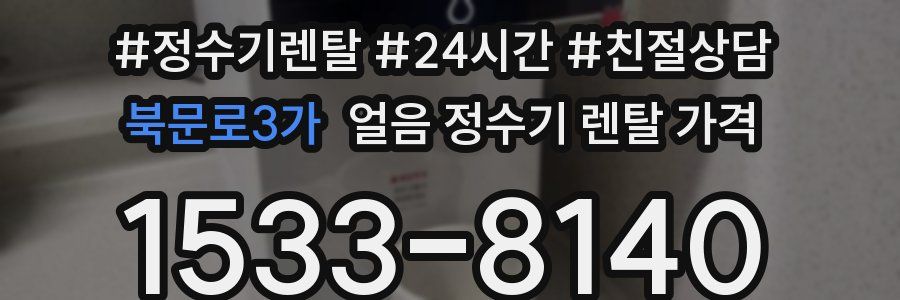 북문로3가 얼음 정수기 렌탈 가격