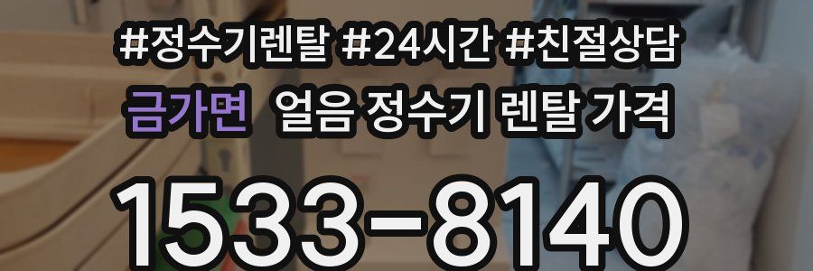 금가면 얼음 정수기 렌탈 가격