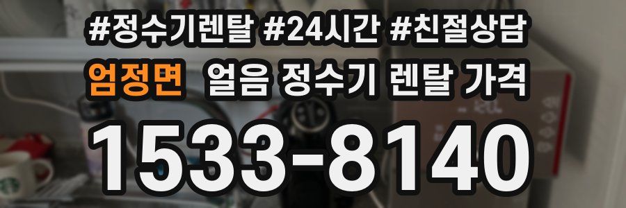 엄정면 얼음 정수기 렌탈 가격