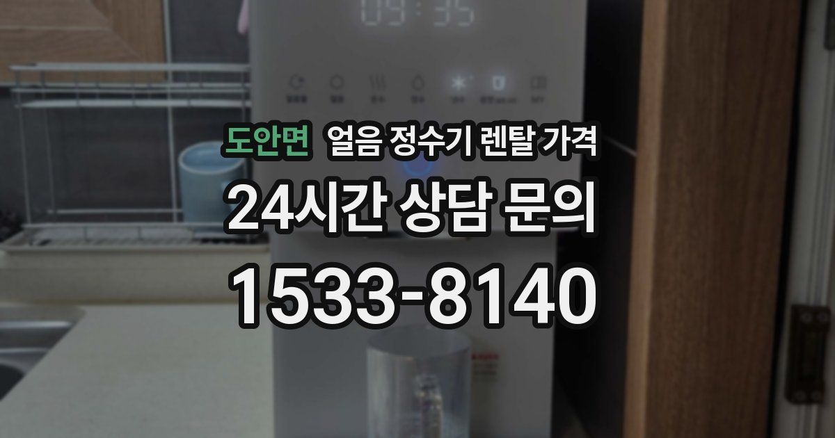 도안면 얼음 정수기 렌탈 가격