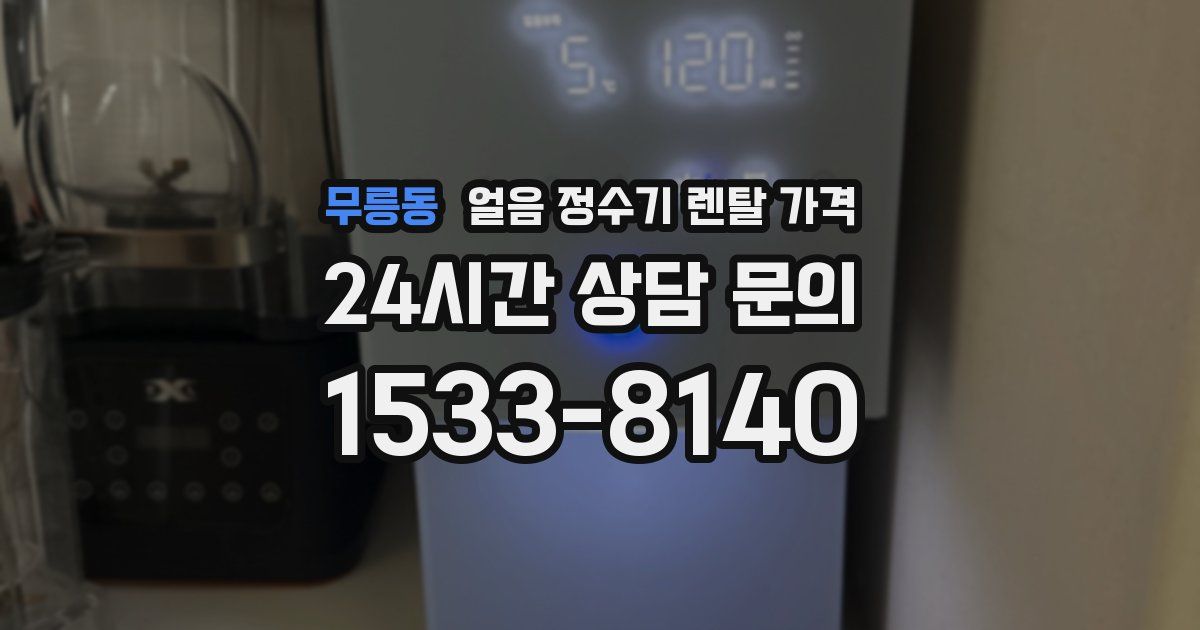 무릉동 얼음 정수기 렌탈 가격