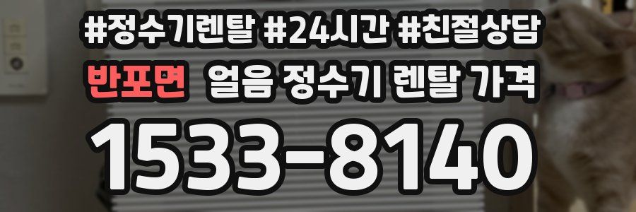 반포면 얼음 정수기 렌탈 가격