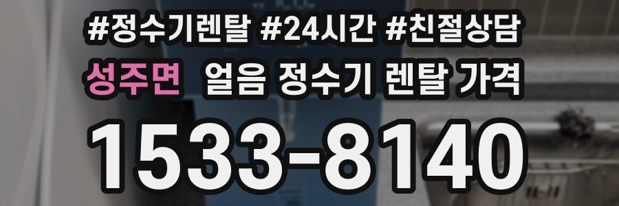 성주면 얼음 정수기 렌탈 가격