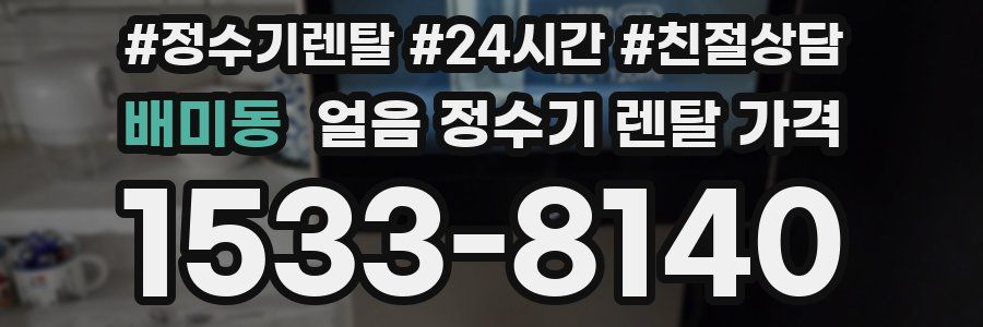 배미동 얼음 정수기 렌탈 가격