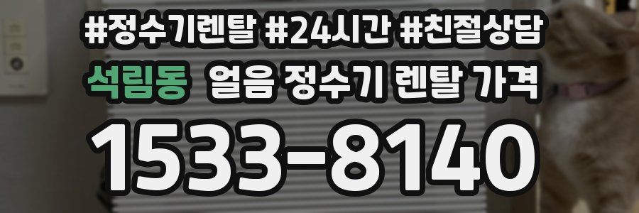 석림동 얼음 정수기 렌탈 가격