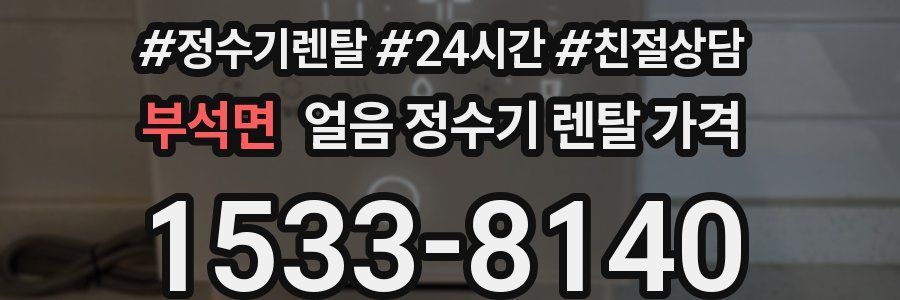부석면 얼음 정수기 렌탈 가격