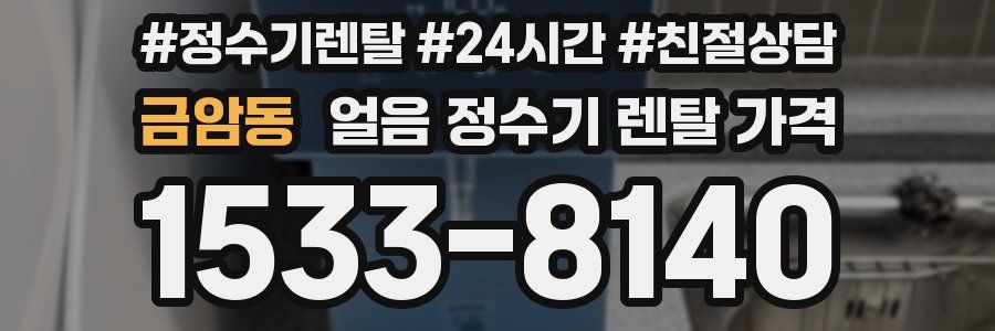 금암동 얼음 정수기 렌탈 가격