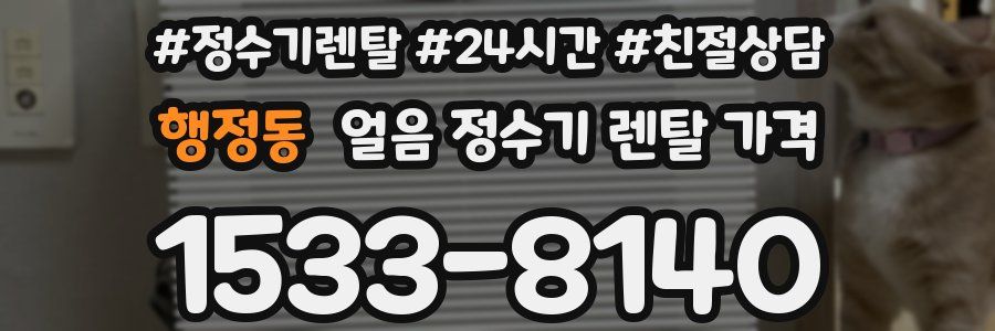 행정동 얼음 정수기 렌탈 가격