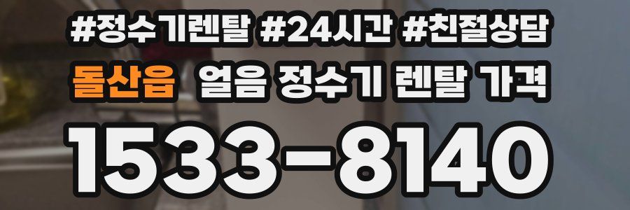 돌산읍 얼음 정수기 렌탈 가격